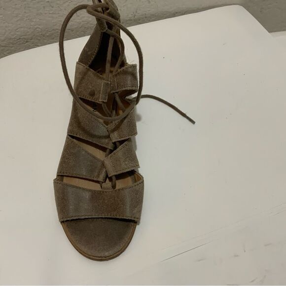 Lucky Brand shoes Tazu Lace Up Sandals leather size 7.5 - Picture 2 of 10